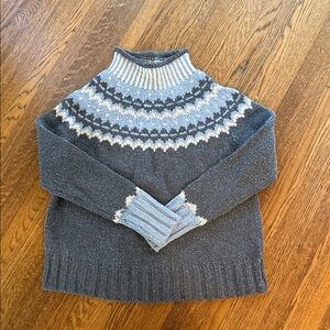 ANN MASHBURN Blue and White Knit Sweater